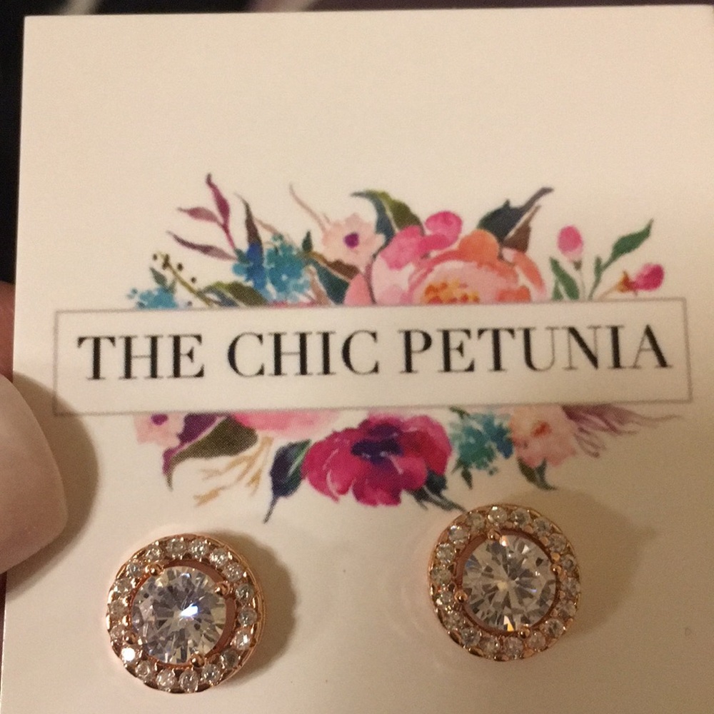 🎉BNWT ROSE GOLD CZ EARRINGS🎉